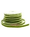 Lazo Terciopelo 10mm Olivine Pespunte Blanco