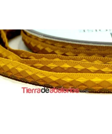 Lazo 9mm Rombos Ocre Degradee Lazo 9mm Rombos Ocre Degradee