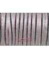 Lazo 10mm Gris Pespunte Fucsia, Centro de Terciopelo