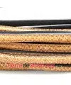 Cuero Media Caña Serpiente 10x5mm Hueco 2mm, Camel