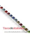 Cadena Plateada con Swarovski SS20 Multicolor Light