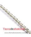 Cadena Plateada con Swarovski SS20 White Opal