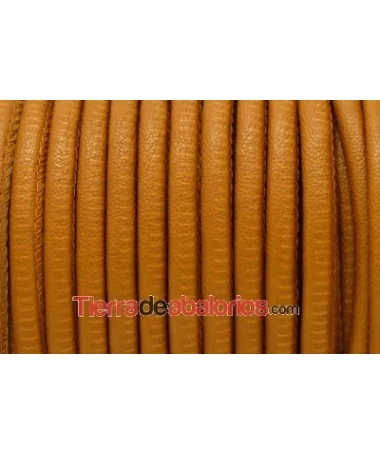 Cuero Imitación Serpiente 6mm Camel con Pespunte