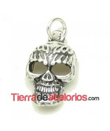 Colgante Calavera 21x13mm con Anilla, Plata de Ley Colgante Calavera 21x13mm con Anilla, Plata de Ley