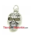 Colgante Calavera 21x13mm con Anilla, Plata de Ley