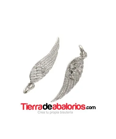 Colgante Ala de Angel con Cruz de 29x8mm, Plata de Ley