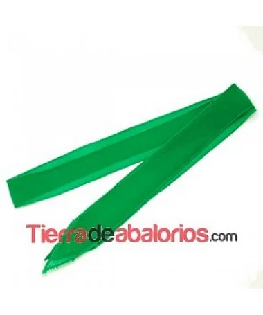 Cinta de Seda Natural 25mm Verde Hierba