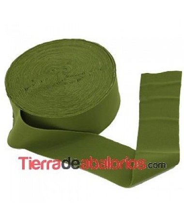 Cinta de Lycra Italiana Ancho 3cm. Verde Militar