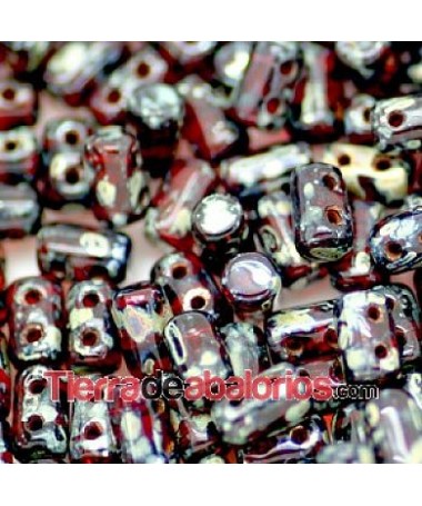 Rulla Bead 5x3mm Ruby Picasso