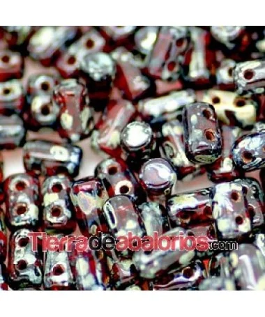 Rulla Bead 5x3mm Ruby Picasso