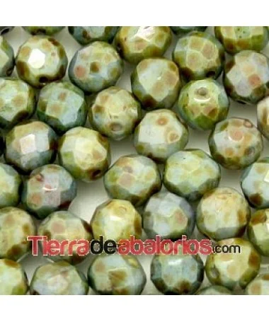 Facetada 6mm Mix Blue/Vert Ceramic Look Facetada 6mm Mix Blue/Vert Ceramic Look