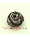 Bola Briolette 12x9mm Agujero 1,5mm Amatista y Blanco