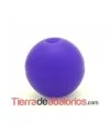 Bola de Caucho 10mm Agujero 2mm Púrpura