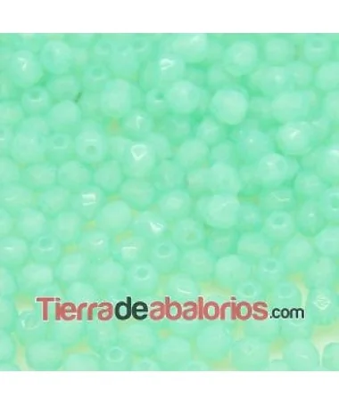 Facetada 4mm Verde Opal Facetada 4mm Verde Opal
