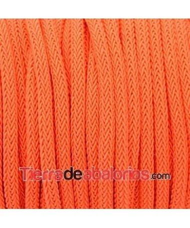 Cordón de Poliester Trenzado 8mm Naranja Neón