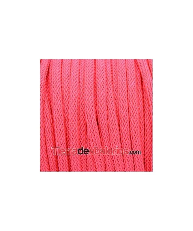 Cordón de Poliester Trenzado 8mm Fucsia Neón
