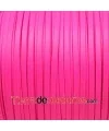 Tira de Cuero Doblada 5mm, Fucsia Flúor (metro)