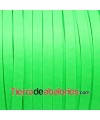 Tira de Cuero Doblada 10mm, Verde Flúor (metro)