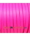 Tira de Cuero Doblada 10mm, Fucsia Flúor (metro)
