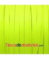 Tira de Cuero Doblada 10mm, Amarillo Flúor (metro)