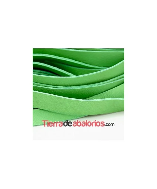 Cuero Plano Piel Dream 13x2mm, Verde Menta