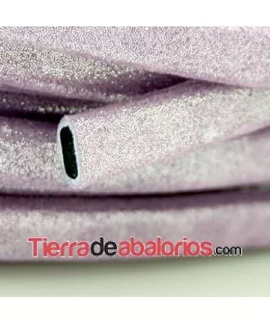 Cordón Forrado Regaliz 10x6mm Violeta Purpurina Cordón Forrado Regaliz 10x6mm Violeta Purpurina