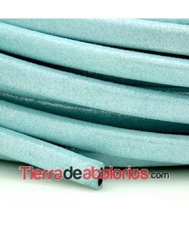 Cordón Forrado Regaliz 10x6mm Verde Pastel Purpurina