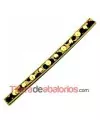 Tira de Potro 15mm Leopardo, Cadena y Remache Cónico Dorado