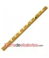 Tira de Cuero Media Caña Camel con Remaches Pirámides Dorado