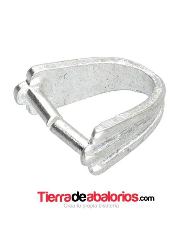Porta-Colgante 9x4mm, Plata de Ley