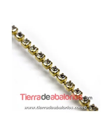 Cadena Dorada con Swarovski SS20 Cristal Cadena Dorada con Swarovski SS20 Cristal