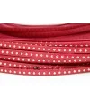 Cuero Plano Crispalino 5mm, Fucsia con Remaches (metro)