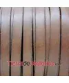 Cuero Plano Vaquetilla 13x2mm, Bruciato Marrón
