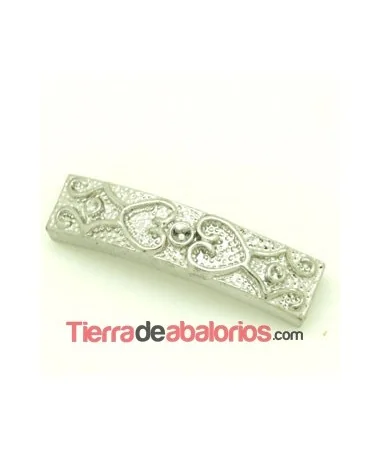 Entrepieza Pasador 35x14mm Agujero 6x1.5mm, Plateado
