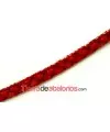 Cuero Imitación Serpiente 6mm con Pespunte Rojo
