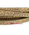 Tira Simil Serpiente 15mm Leopardo, Cadena Dorada (metro)