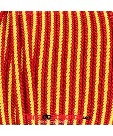 Cordon de Algodón Trenzado Plano 7x3mm, España Cordon de Algodón Trenzado Plano 7x3mm, España