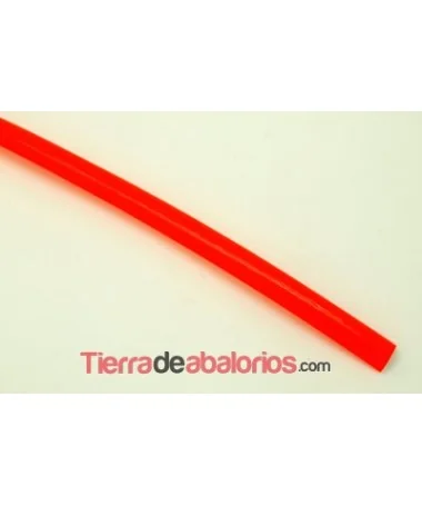 Tira de Media Caña Vinilo 10x5mm Naranja Fluo