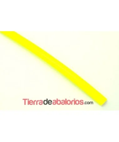 Tira de Media Caña Vinilo 10x5mm Amarillo Fluo