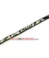 Cuero Plano Vaquetilla 13x2mm, Negro con Piel de Potro Cebra
