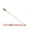 Agujon Alfiler 93mm Tope con Strass, Plateado
