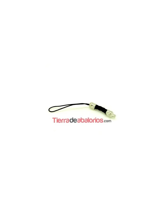 Terminal para Movil con Cordón Trenzado Negro