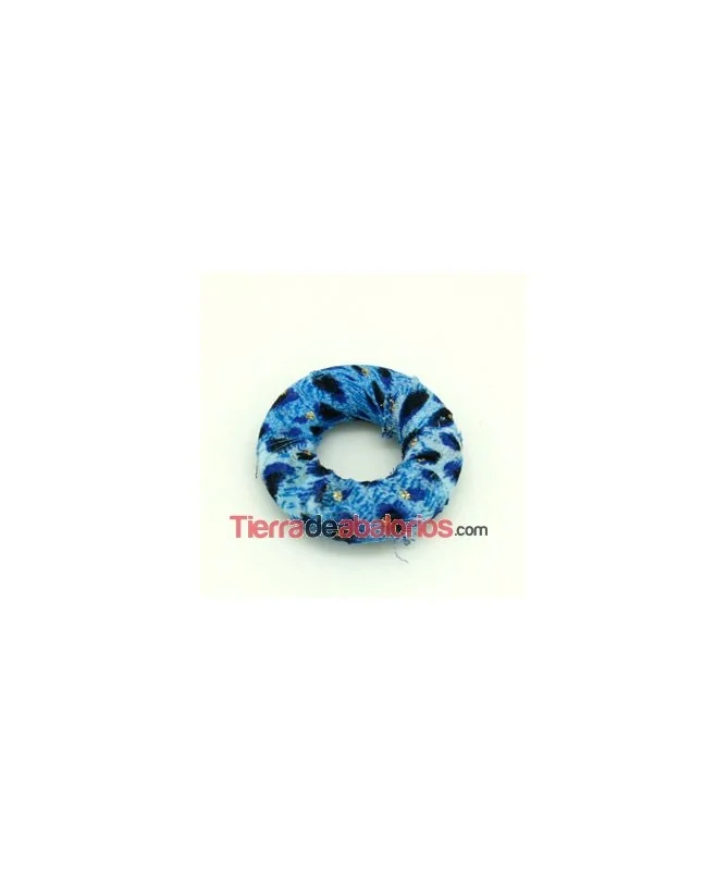 Aro de Tela 40mm Azul Moteado Negro
