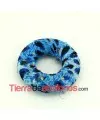 Aro de Tela 40mm Azul Moteado Negro
