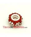 Rondel 14x10mm Agujero 5mm con Swarovski Cristal/Lt. Siam