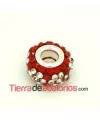 Rondel 14x10mm Agujero 5mm con Swarovski Cristal/Lt. Siam