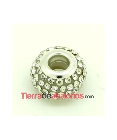 Rondel 14x10mm Agujero 5mm con Swarovski Cristal