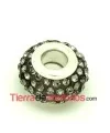 Rondel 14x10mm Agujero 5mm con Swarovski Black Diamond