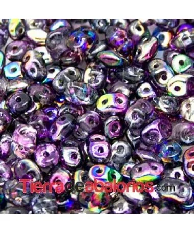 Superduo 2,5x5mm Magic Violet Grey