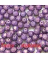 Facetada 6mm Opaque Mix Amethyst Gold Ceramic Look